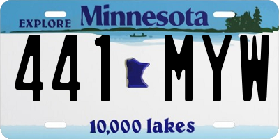MN license plate 441MYW