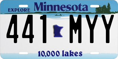 MN license plate 441MYY