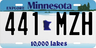 MN license plate 441MZH