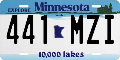 MN license plate 441MZI