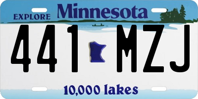 MN license plate 441MZJ