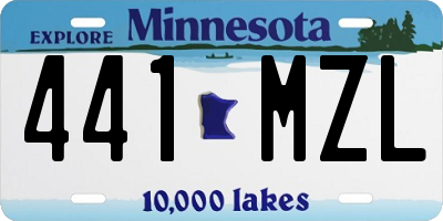 MN license plate 441MZL