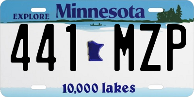 MN license plate 441MZP