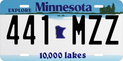 MN license plate 441MZZ