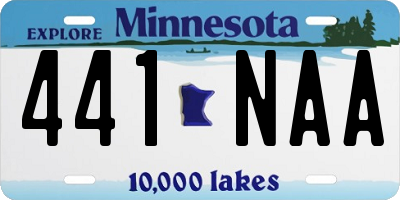 MN license plate 441NAA