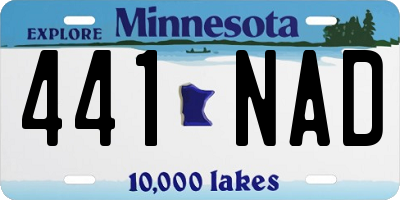 MN license plate 441NAD