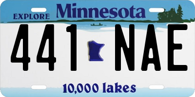 MN license plate 441NAE