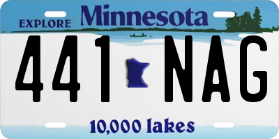 MN license plate 441NAG