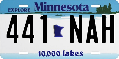 MN license plate 441NAH
