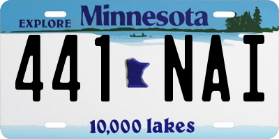 MN license plate 441NAI