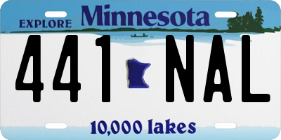 MN license plate 441NAL