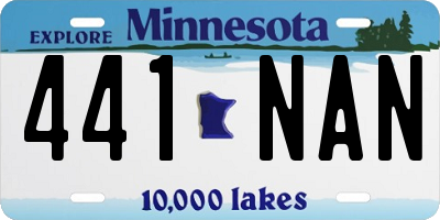 MN license plate 441NAN