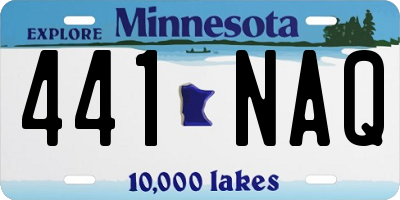 MN license plate 441NAQ