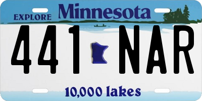 MN license plate 441NAR