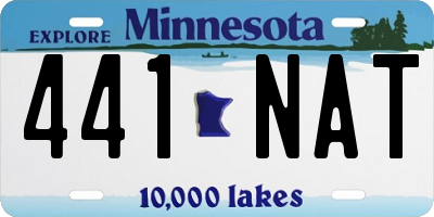 MN license plate 441NAT