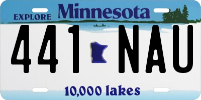 MN license plate 441NAU