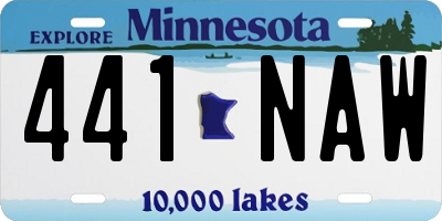 MN license plate 441NAW