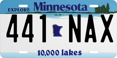 MN license plate 441NAX