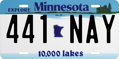 MN license plate 441NAY