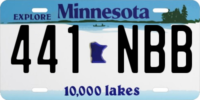 MN license plate 441NBB