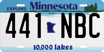 MN license plate 441NBC