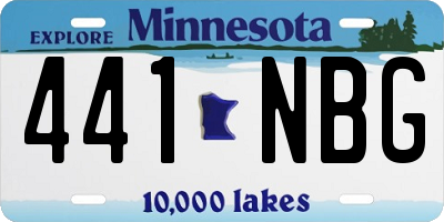 MN license plate 441NBG
