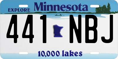 MN license plate 441NBJ