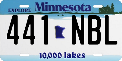 MN license plate 441NBL