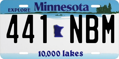 MN license plate 441NBM