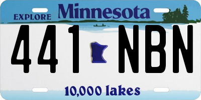 MN license plate 441NBN