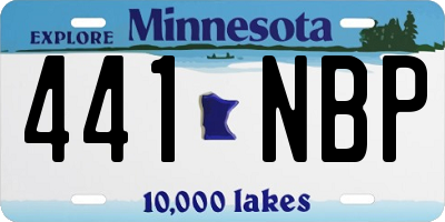 MN license plate 441NBP