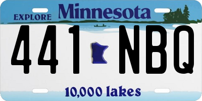 MN license plate 441NBQ