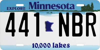MN license plate 441NBR