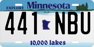 MN license plate 441NBU