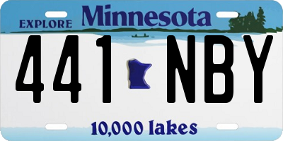 MN license plate 441NBY