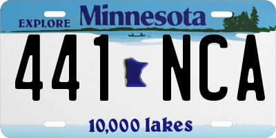 MN license plate 441NCA