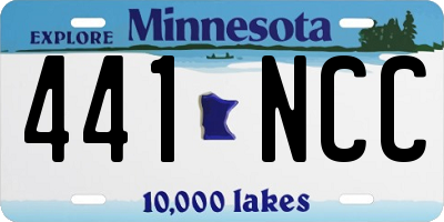 MN license plate 441NCC