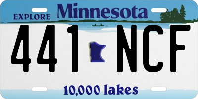 MN license plate 441NCF