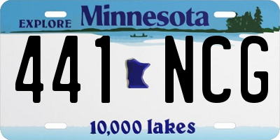MN license plate 441NCG