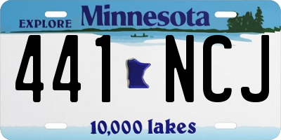 MN license plate 441NCJ