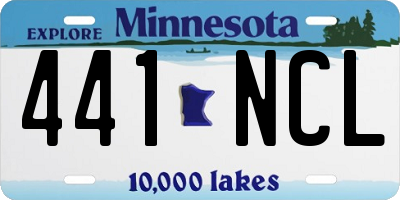 MN license plate 441NCL