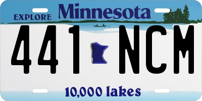 MN license plate 441NCM