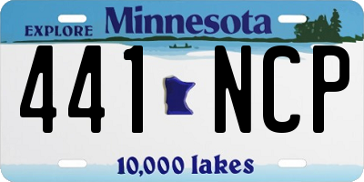 MN license plate 441NCP
