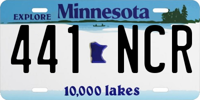 MN license plate 441NCR