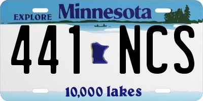 MN license plate 441NCS