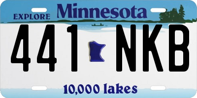 MN license plate 441NKB
