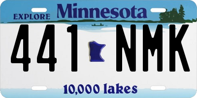 MN license plate 441NMK