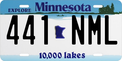 MN license plate 441NML
