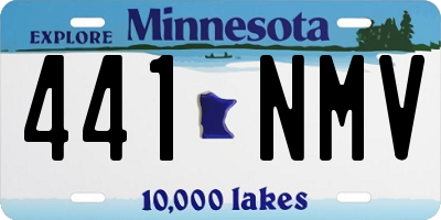 MN license plate 441NMV