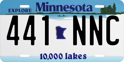 MN license plate 441NNC